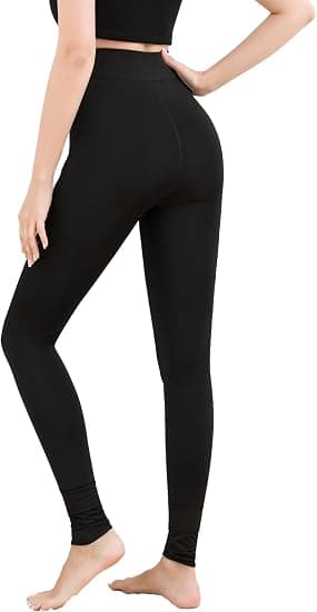 Dame vinter varme strækbare termiske leggings bukser -Small-Medium