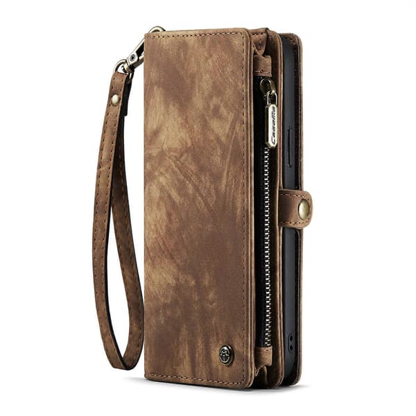 For iPhone 14 Plus CaseMe 008 Avtakbart Multifunksjonelt Skinnveske