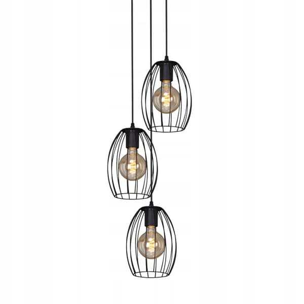 Loftlampe 3xE27 Sort Lofttræ - Stue Spisestue Soveværelse
