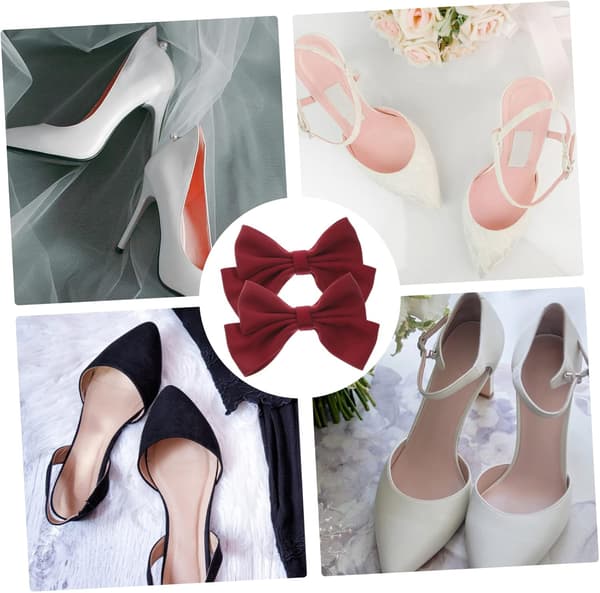 Blue Bow Shoe Clips Removable Decorative Accessories for Women's Shoes