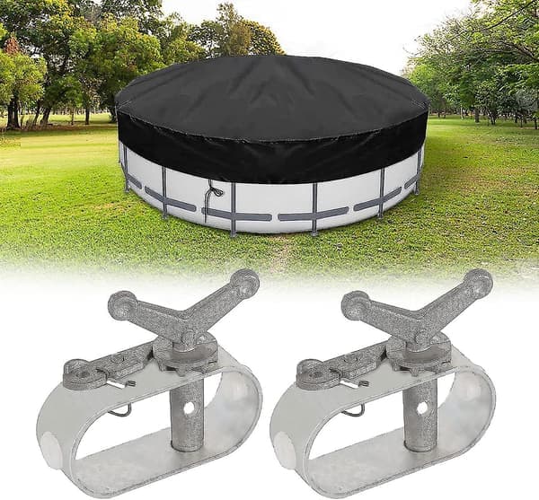 2 Poolrepsstrammere, til oval rund pool, aluminiumslegering repsstrammere til vinteren
