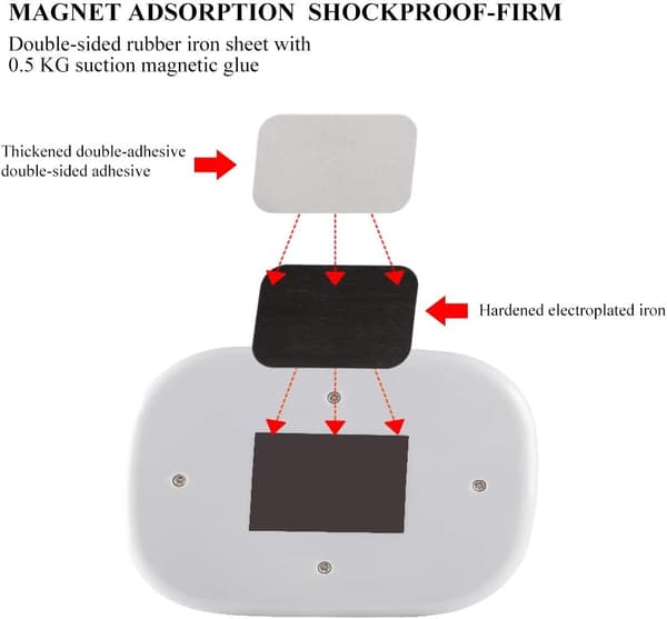 Hvitt lys Teguangmei billamper USB-oppladbare,