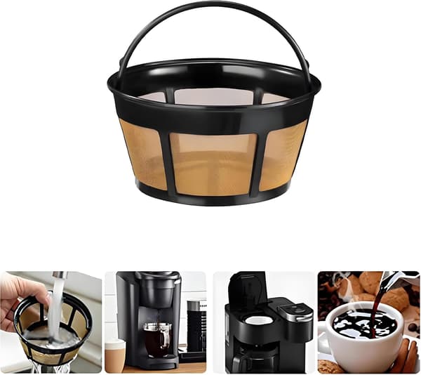 2-pak genanvendeligt kaffefilter til 8-12 kopper til Hamilton Beach-bryggere - BPA-frit permanent erstatningsfilter passer til de fleste-FM- 2 STK 2 PCS