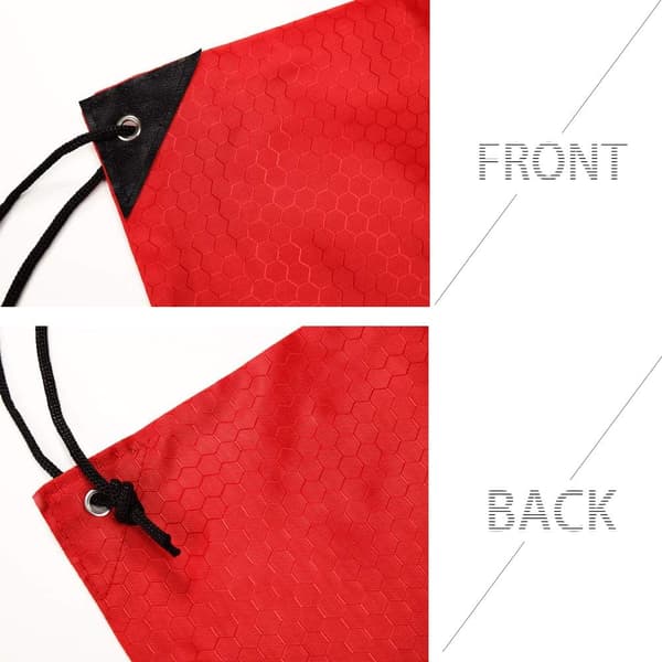 Drawstring Backpacks, Cinch Bags, Transparent, Zipper - Football Pattern_tfrf
