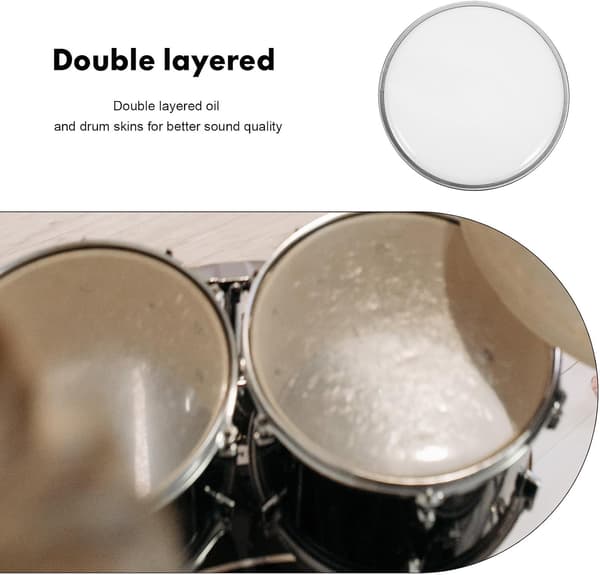 Drum Practice Pads Double Layer Drum Skin Lightweight Durable Polyester Film