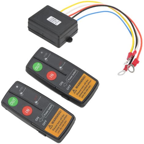 12V 24V Wireless Winch Remote Control Kit for Truck Jeep ATV SUV 75ft Combo Switch Controller Wireless Remote Control Switch Kit
