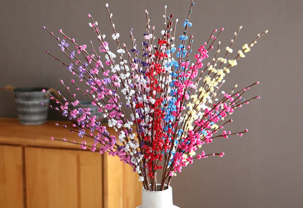 A set of 10 artificial jasmine flowers with 75 cm long stems - one