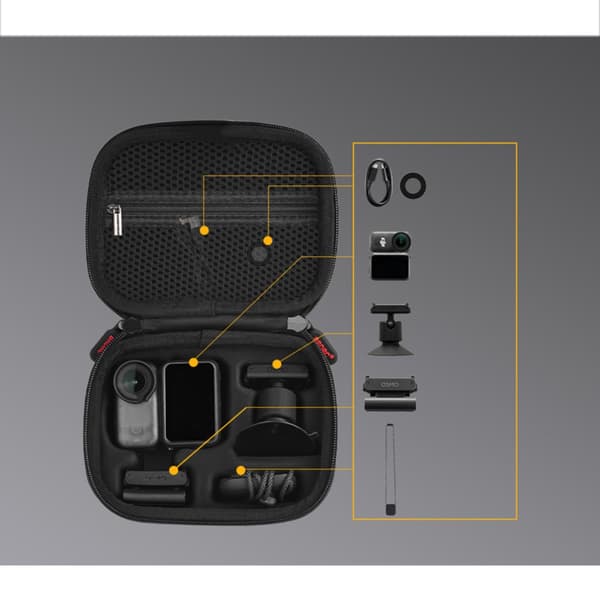 Carrying case compatible with DJI Osmo Nano - custom-shaped nylon camera pocket, shockproof and scratch-resistant, compact travel case