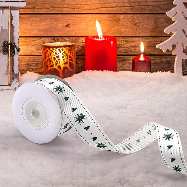 10 meter julebånd, 2 cm bredt Glædelig Jul-bånd til