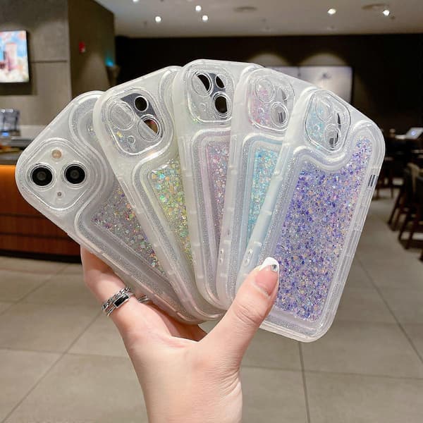 Lysende Pailletter Glitter Epoxy Skal til iPhone 12 Pro Max