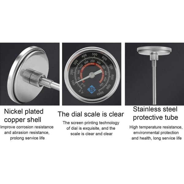 BoSaiD Grill BBQ Fluorescent Oven Thermometer Temperature Gauge Kitchen Baking Tool (FMY)