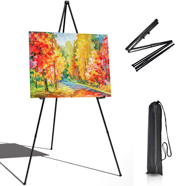Foldable Iron Easel Stand - Portable Sketch Display Holder