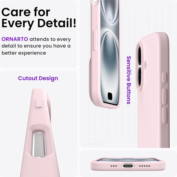 Tyndt flydende silikonecover til iPhone 17 6.3 tommer - Dust Pink[JUN]
