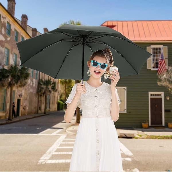 Compact Folding Reverse Umbrella Light Grey 117 cm