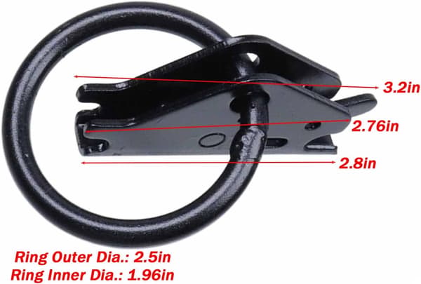 E-Track O-ring surrningsankare 4 st, säkra motorcyklar