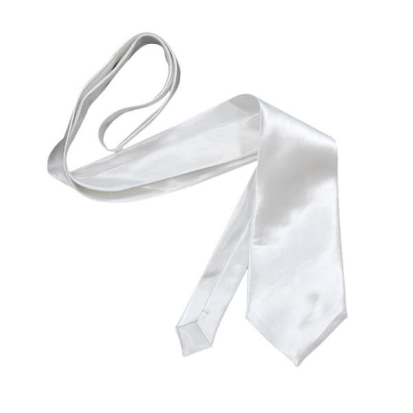 1 ensfarvet slips - farver Hvid