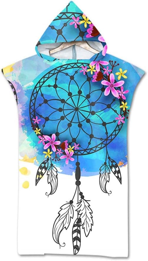 1PC Surf Poncho Håndklæde, Hurtigtørrende Mikrofiberstof, Strandskift