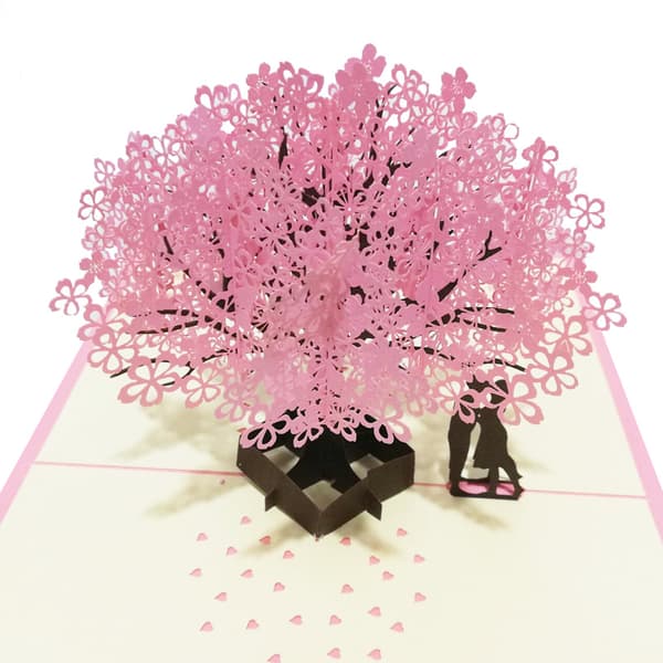 3D Grattiskort, 2-pack 3D Pop-up Grattiskort, Alla hjärtans dag