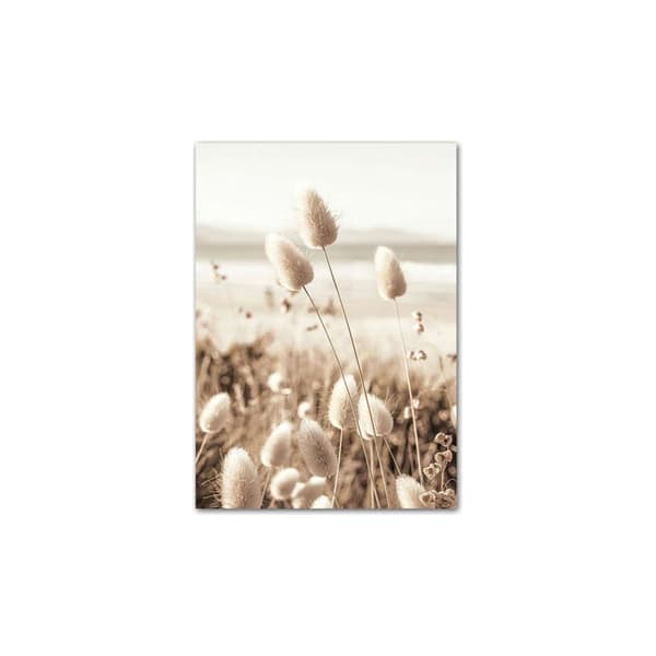 Set med 3 väggkonsttryck, 30x42cm – Tjockt beige strandpapper – Redo att hängas för vardagsrum, sovrum, kontor