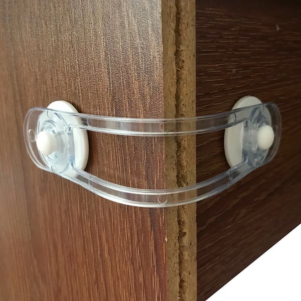 6 stk. lang sektion 16,5 cm transparent anti-åbningsbælte så