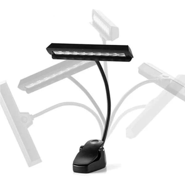 Uusi 1 nuottitelineen lamppu täysin säädettävä klipsi 9 LED-orkesteri on-FA-