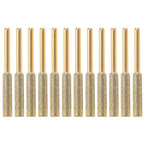 Diamond Chainsaw Sharpening Burrs 1/8 inch, Replacement Sharpening, 12-pack (7/32 inch/5.5 mm)