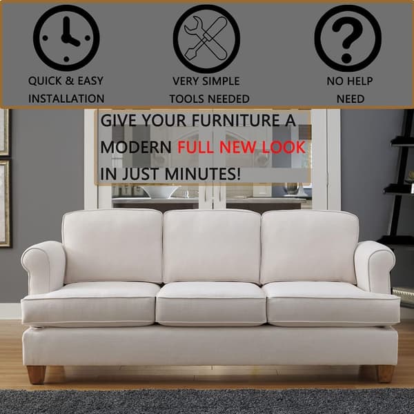 Sæt med 4 træben til sofa, 8 cm firkantede sofaben, Mid-Century Modern erstatningsben, til lænestol, sofabord, kommode (8 cm, træfarve)