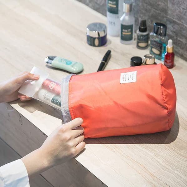 1 stk. kosmetiktaske til rejser, tynd makeuptaske, kvinder og piger