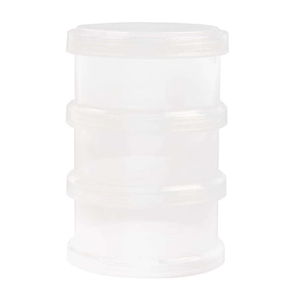 3-pakning stablebare krukker, oppbevaringskrukker - Transparent transparent