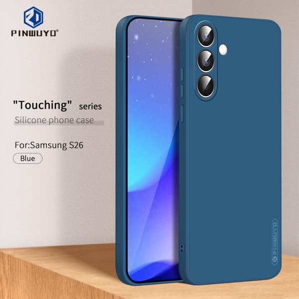 Samsung Galaxy S26 5G Liquid Silicone TPU Case from PINWUYO[JUN] Blue size Blå size