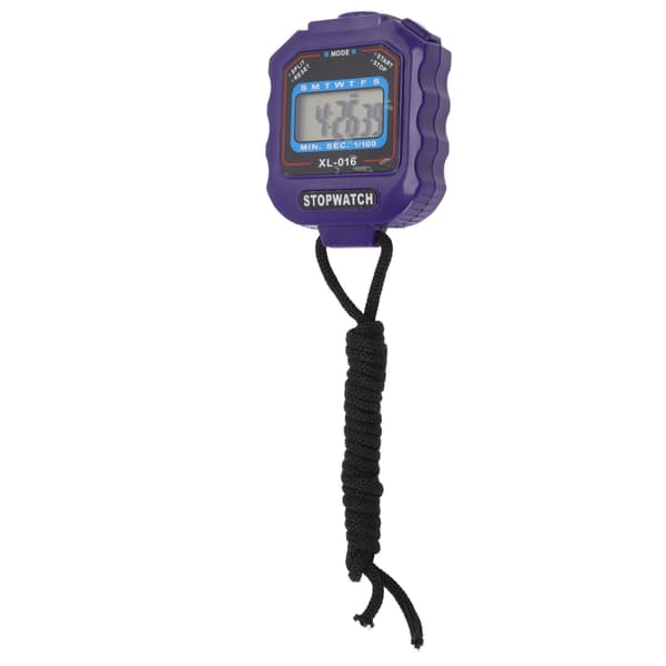 Electronic Stopwatch Single Row 2 Display Sports Timer Athletic Competition Clock with AG13 Button Battery XL 016 Blue