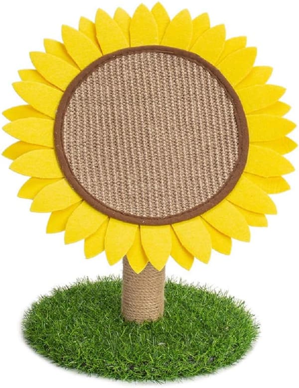 Sunflower Shaped Cat Scratching Post, Sisal Outer Layer, Cat Scratching Post, Flower and Cat Tree Shaped Furniture Cat Scratching Post