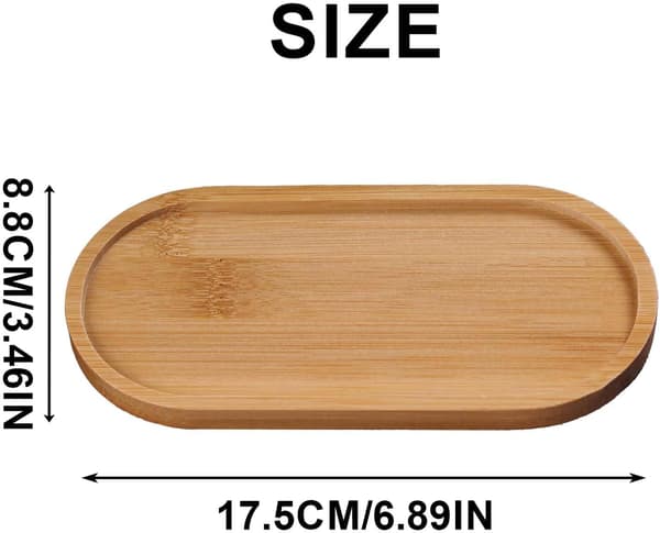 Bamboo Soap Dish - Oval Bamboo Soap Dish | Bathroom and Kitchen Soap Holder, Soap Dish for Bathroom Accessories【17.5*8.8cm】
