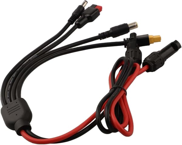 Koblingsadaptere 4-i-1 XT60 og DC5521/DC7909-innganger, optimalisert solcellepanelsett for