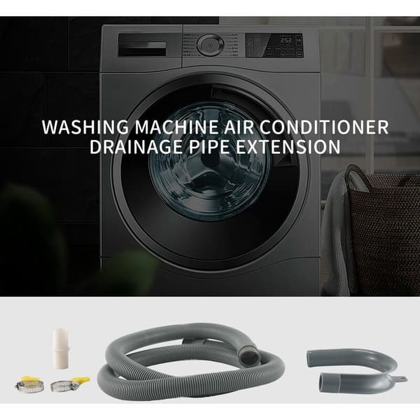 Drain Hose Extension Kit Universal Washing Machine Hose 1.5M, Includes Bracket Hose Connector and Clamps Drain Hoses