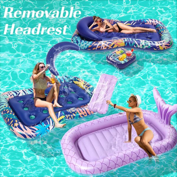Inflatable Whale Pool Toy, Pool Toy with Cup Holder, Pool Toy