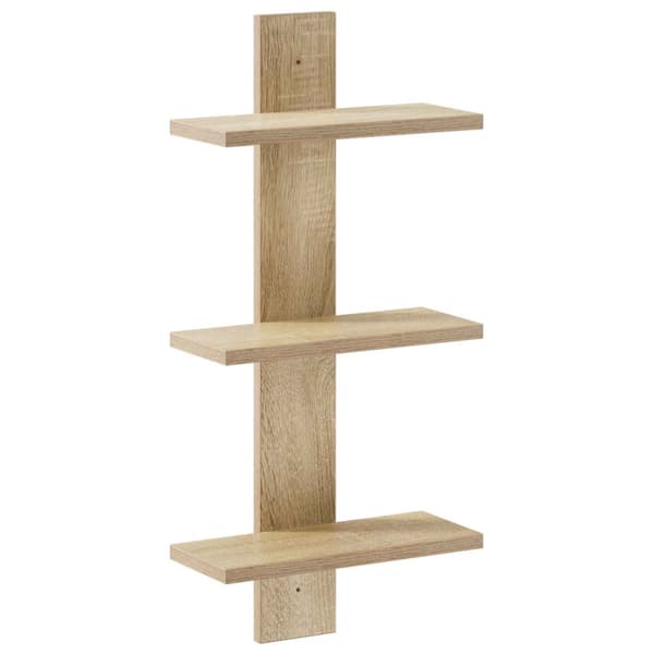 Vegghylle Sonoma-eik 30 x 13,5 x 64,5 cm konstruert tre