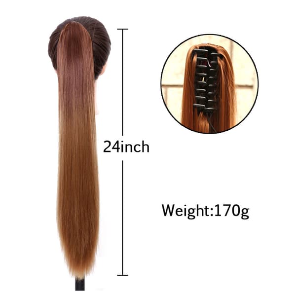 Enkelt stykke (naturlig sort, ca. 60 cm lang) Lige Hår Hestehale