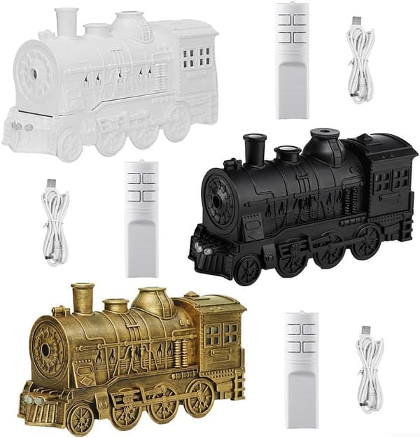 Retrogtogdesign Diffuser Kapasitet Stille enn 25db Automatisk Avstenging Eterisk Olje 300ml Mindre for Kvalitetsforbedring (Grønn)