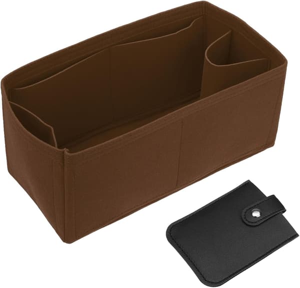 Filt Taske Organizer Indsats Brun Stor Håndtaske Gray