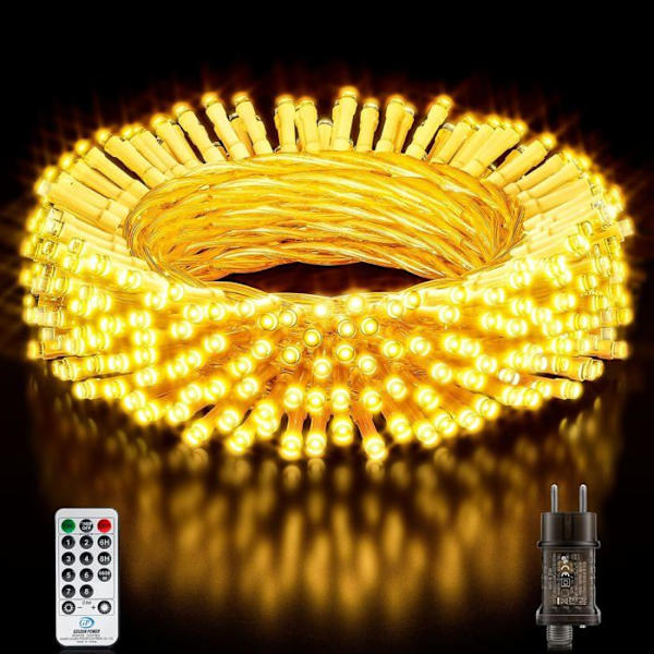 String lights - 30 meters - 300 LED - 8 modes - Warm colors