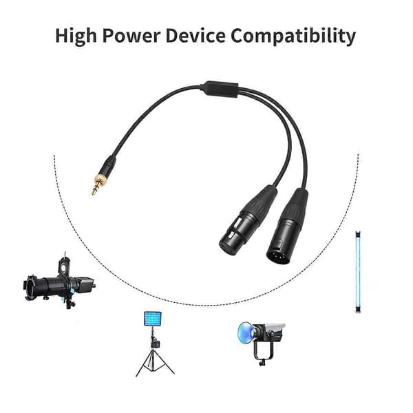 Til Nanlite CB-DMX-3.5C-1/2 DMX 3.5mm kabel til Forza 60 II, 60C, PavoTube II, 150B & 150 LED-lys