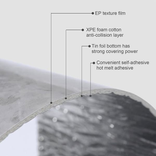 Selvklebende gulvlist 10 cm x 5 m - PVC - Vanntett - Selvklebende