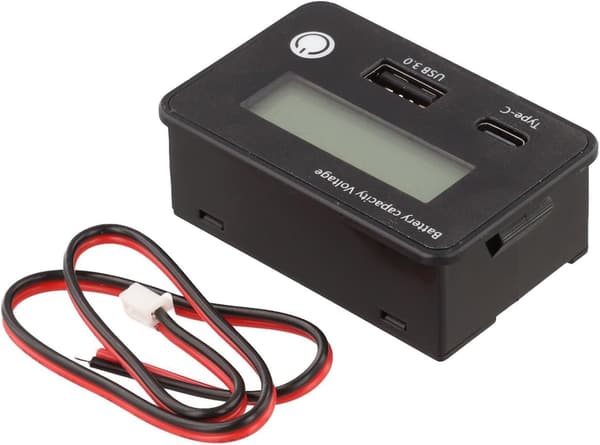 Batterikapacitetsindikator DC8 som stöder syra P och järn F fordon 30V litium med för