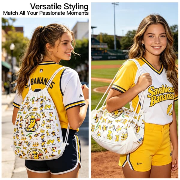 AICase til Savannah Bananas Merch Ungdomsgaver Inspireret Snørepose
