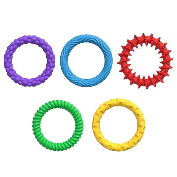 Sensoriske Fidget-armbånd – 5 stilfulde silikonearmbånd, beroligende legetøj til børn