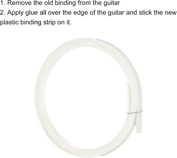 Plastbindande Purfling Strip 1650x6x1.5mm Gitarrkantlist för Akustisk Klassisk Vit 2-pack size_name 0.87 Inch x 118 FT