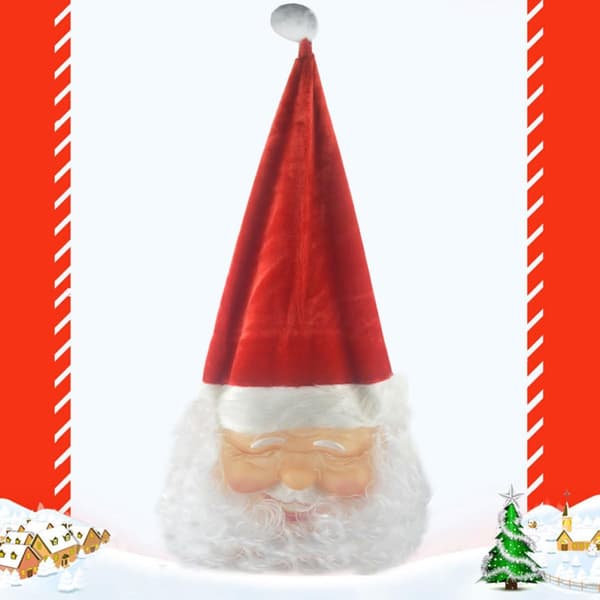 Julenissemaske Hode Jul Halloween for Kvinner Gummi