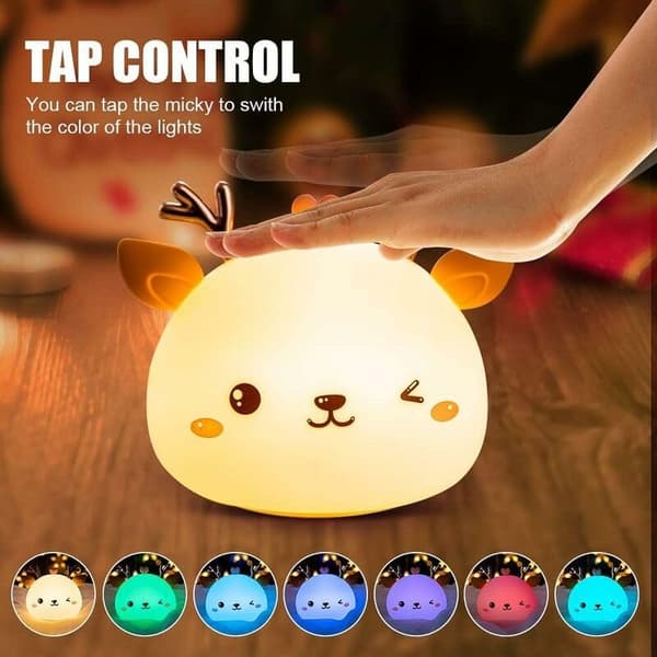 Interactive Stress-Reducing Silicone Night Light, Creative Decorative Night Light, Cute Deer Hunting Model + Exquisite Packaging