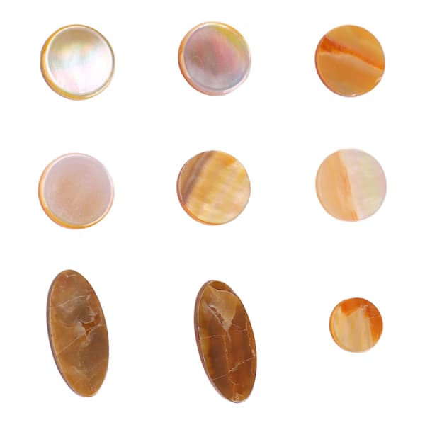 9 stk Saksofon Fingerputer Nøkkelknapper Musikkinstrument Tilbehør Flere Størrelser C355 Gul